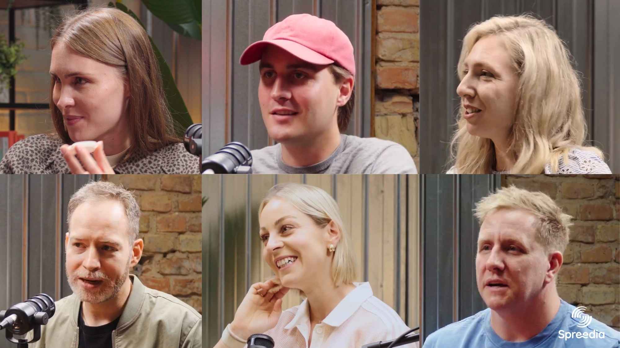 Louisa Haisch, Victor Haisch, Inken Kuhlmann-Rhinow, Martin Grahl, Kathrin Kunz-Lehr aka KayKay und Philipp Witzmann in der Values & Ventures Show.