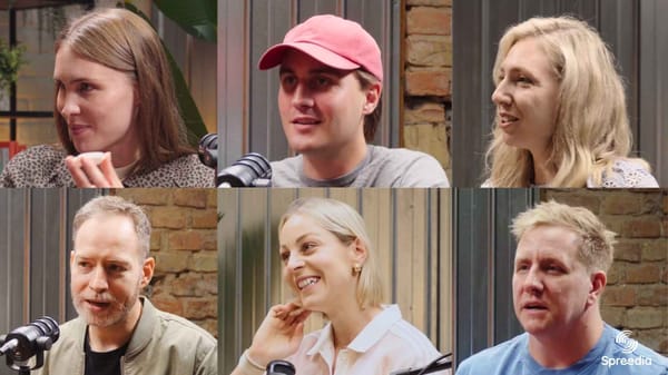 Louisa Haisch, Victor Haisch, Inken Kuhlmann-Rhinow, Martin Grahl, Kathrin Kunz-Lehr aka KayKay und Philipp Witzmann in der Values & Ventures Show.